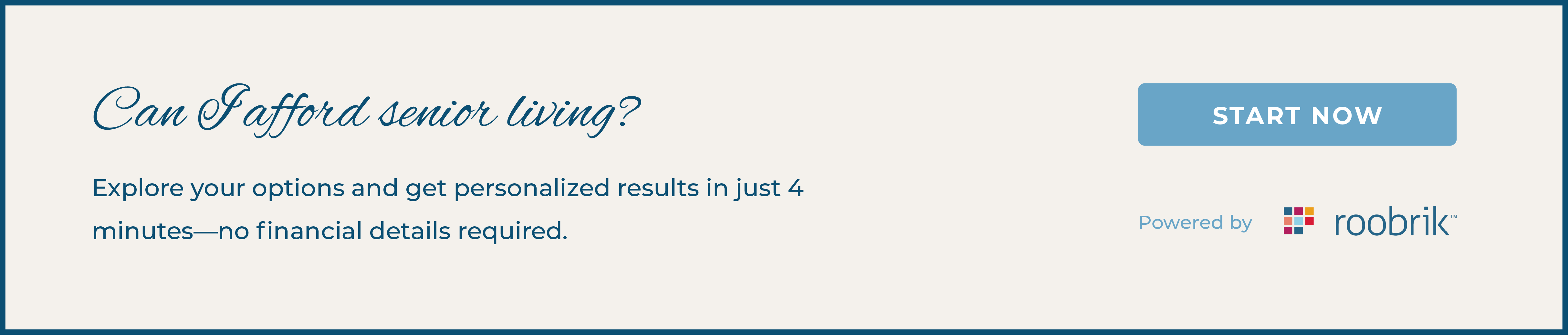 Can I afford senior living?