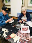 Making Christmas ornaments together